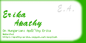 erika apathy business card